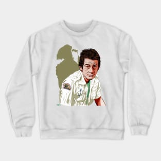 John Hurt - An illustration by Paul Cemmick Crewneck Sweatshirt